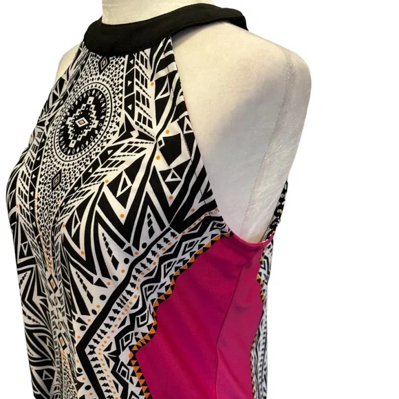 Venus Sheath Dress Black, White and Pink Small - Picture 4 of 13